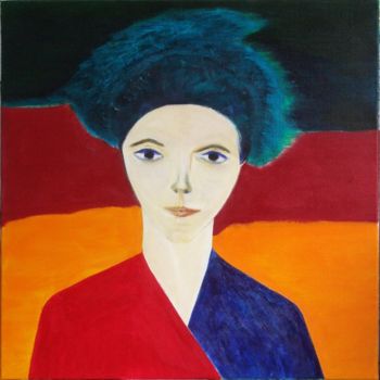 Painting titled "Portrait Anna" by Iris Lohninger, Original Artwork