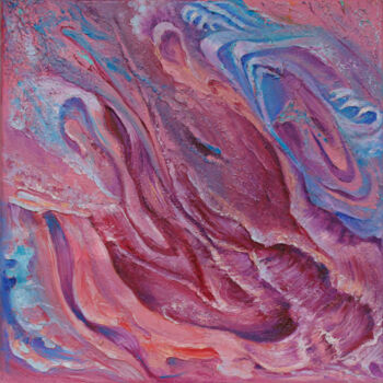 Schilderij getiteld "Coral Storm" door Genevieva Milosskaya, Origineel Kunstwerk, Olie