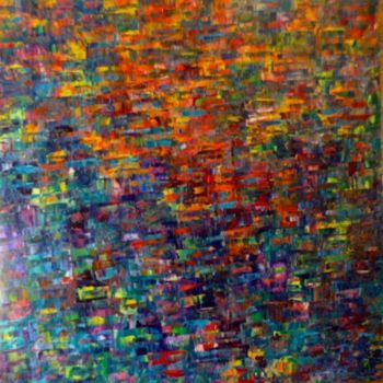 Painting titled "carte blanche 9" by Geneviève Baud Caizergues, Original Artwork, Oil