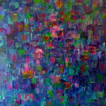 Painting titled "Carte blanche 12" by Geneviève Baud Caizergues, Original Artwork, Acrylic