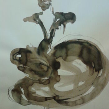Pittura intitolato "danseuse-flamenco.j…" da Geneviève Bonnet-Cadith, Opera d'arte originale