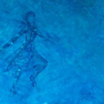 Peinture intitulée "patineuse-russe-acr…" par Geneviève Fleury-Anne, Œuvre d'art originale, Acrylique
