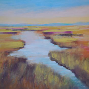 Peinture intitulée "L'Ance en Lozère" par Genevieve Fraysse, Œuvre d'art originale, Pastel