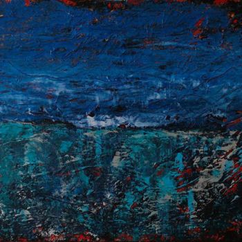Peinture intitulée "mer-irisee" par Geneviève K Ou Gen K, Œuvre d'art originale, Autre