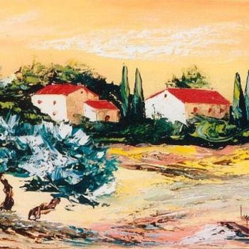 Painting titled "159  Soleil de Prov…" by Geneviève Lagarde, Original Artwork, Other