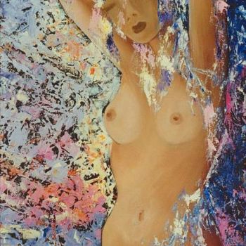Malerei mit dem Titel "30 A fleur de peau" von Geneviève Lagarde, Original-Kunstwerk, Andere