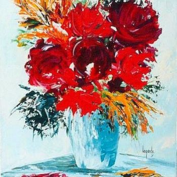Malerei mit dem Titel "175 Couleur pourpre" von Geneviève Lagarde, Original-Kunstwerk, Andere