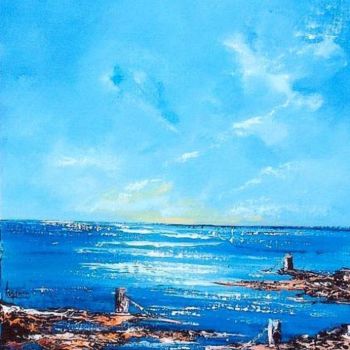 Pintura intitulada "207  Marée basse" por Geneviève Lagarde, Obras de arte originais, Óleo