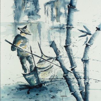 Malerei mit dem Titel "98 Thaï +c" von Geneviève Lagarde, Original-Kunstwerk, Aquarell