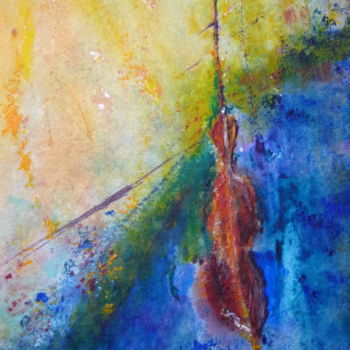 Painting titled "Musique" by Geneviève Liebert-Trenchant, Original Artwork, Acrylic