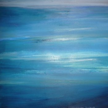 Painting titled "La mer est sans rou…" by Geneviève Liebert-Trenchant, Original Artwork, Acrylic