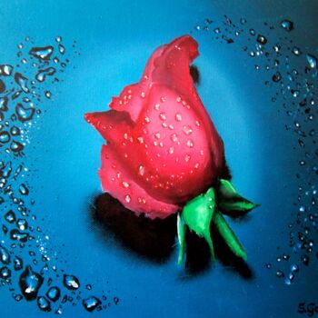 Malarstwo zatytułowany „Rose” autorstwa Geni Gorani, Oryginalna praca, Olej