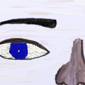 Peinture intitulée "Big Eye" par Genieve Dawkins, Œuvre d'art originale
