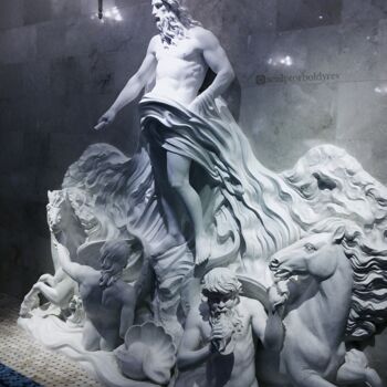Skulptur mit dem Titel "High relief " Neptu…" von Gennadi Boldyrev, Original-Kunstwerk, Harz Auf Andere starre Platte montie…