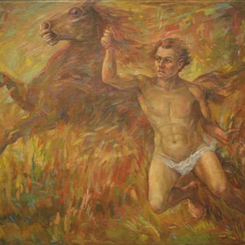 Painting titled "Aspiration" by Gennadi Kurlenkov, Original Artwork, Oil