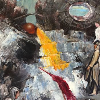 Картина под названием "В ожидании чуда" - Геннадий Зуев, Подлинное произведение искусства, Масло Установлен на Деревянная ра…