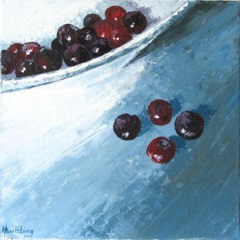 Pittura intitolato "Cherries" da Helene Buttling, Opera d'arte originale, Olio