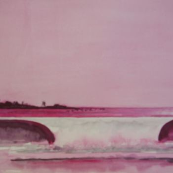 Peinture intitulée "vague rose" par Georges Laborde, Œuvre d'art originale