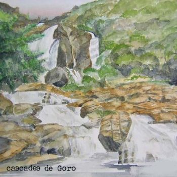 Painting titled "cascades de Goro" by Georges Laborde, Original Artwork
