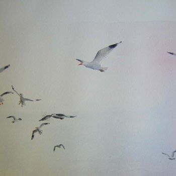 Painting titled "mouette 3" by Georges Laborde, Original Artwork