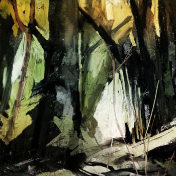 Arts numériques intitulée "in the woods" par Georg Ireland, Œuvre d'art originale, Peinture numérique
