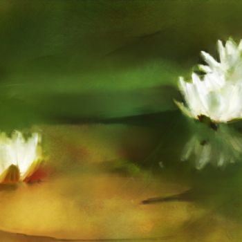 Arte digitale intitolato "water lilies" da Georg Ireland, Opera d'arte originale, Pittura digitale