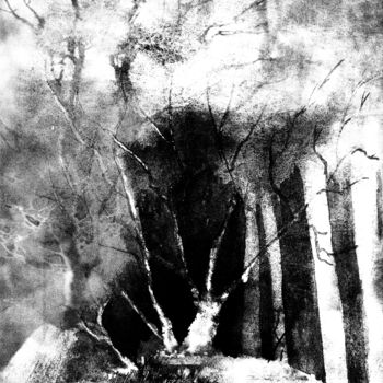Digitale Kunst mit dem Titel "haunted forest" von Georg Ireland, Original-Kunstwerk, Digitale Malerei