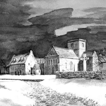 数字艺术 标题为“Iona Abbey” 由Georg Ireland, 原创艺术品, 数字油画