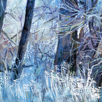 Digital Arts titled "Frost im Unterholz" by Georg Ireland, Original Artwork, Digital Painting