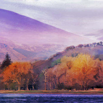 Digitale Kunst mit dem Titel "Lake District" von Georg Ireland, Original-Kunstwerk, Digitale Malerei