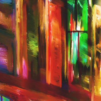 Цифровое искусство под названием "Die Fenster gegenüb…" - Georg Ireland, Подлинное произведение искусства, Цифровая живопись