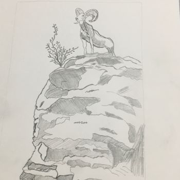 Malarstwo zatytułowany „Natural mount” autorstwa George Kalinderis, Oryginalna praca, Ołówek