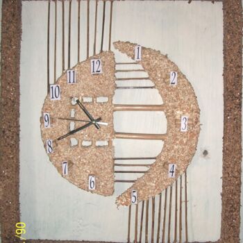 Sculpture titled "timepiece1.jpg" by George Nzioki (missinglink), Original Artwork, Wood
