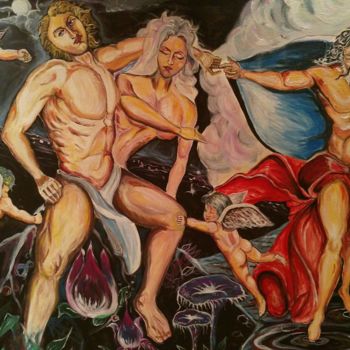 Malarstwo zatytułowany „CREATION OF EVA” autorstwa George Balmus, Oryginalna praca, Akryl