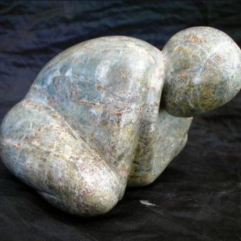 Sculpture titled "REPLI" by Brigitte George, Original Artwork, Stone