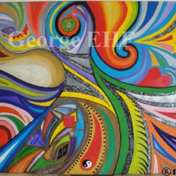 Schilderij getiteld "Explosion de colores" door George Ehf ®, Origineel Kunstwerk