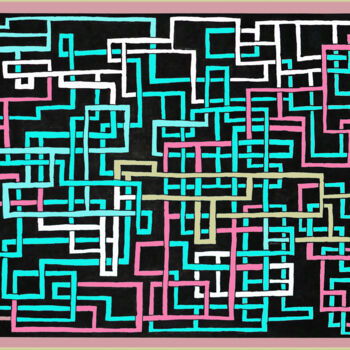 Arts numériques intitulée "MAZE LABYRINTH PATT…" par George Gkoumas, Œuvre d'art originale, Peinture numérique