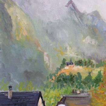 Peinture intitulée "Petites maisons" par Georges Briot, Œuvre d'art originale, Huile