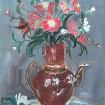 Painting titled "Nature morte huile…" by Georges Briot, Original Artwork, Oil