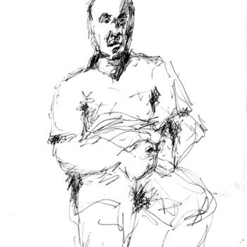 Zeichnungen mit dem Titel "L'homme seul" von Georges Duhamel, Original-Kunstwerk