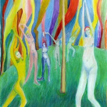 Peinture intitulée "La dance de la libe…" par Georges Duhamel, Œuvre d'art originale