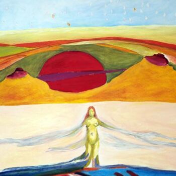 Pittura intitolato "Ai confini del mondo" da Georges Duhamel, Opera d'arte originale