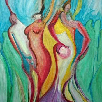 Peinture intitulée "La dance rituelle d…" par Georges Duhamel, Œuvre d'art originale