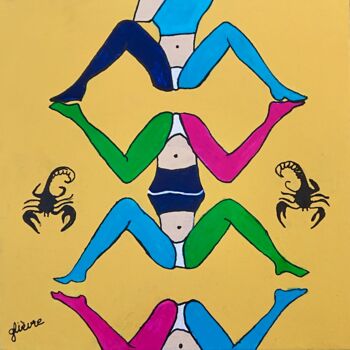Painting titled "Entrevue N°6" by Georges Lievre, Original Artwork, Acrylic