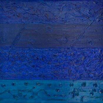 Pintura titulada "Variation bleu" por Georges Lievre, Obra de arte original, Acrílico