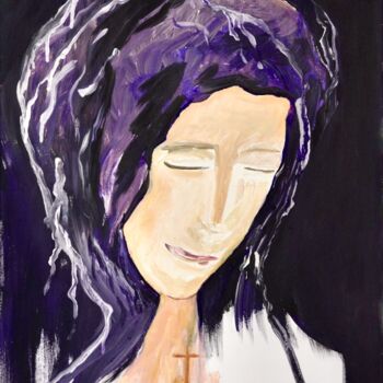 Painting titled "Marie" by Georges Lievre, Original Artwork, Acrylic