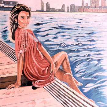 Painting titled "Jessica Alba HST 20…" by Gym, Original Artwork, Oil