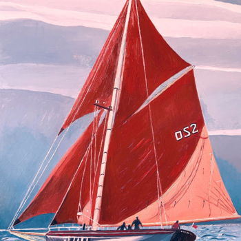 Painting titled "Un Galway Hooker HS…" by Gym, Original Artwork, Oil