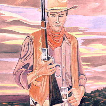 Painting titled "John Wayne HST 15 P" by Gym, Original Artwork, Oil