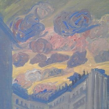 Painting titled "Nuages du soir-1.jpg" by Georges Roques, Original Artwork, Acrylic